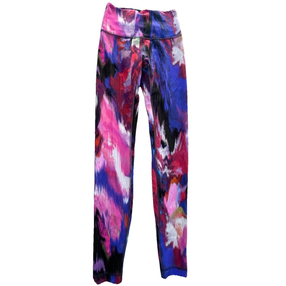Lululemon Wunder Train High-Rise Tight 28‎ Pink Multi Size 4 EUC Everlux